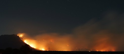 arizona night forest landscape fire sony flames alpha doce prescott wildfire a65