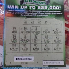 Two days, two nice winning lottery tickets. Fifty dollars, hello! #valottery