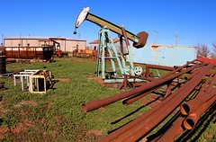 Abandoned oilfield equipment, Electra TX