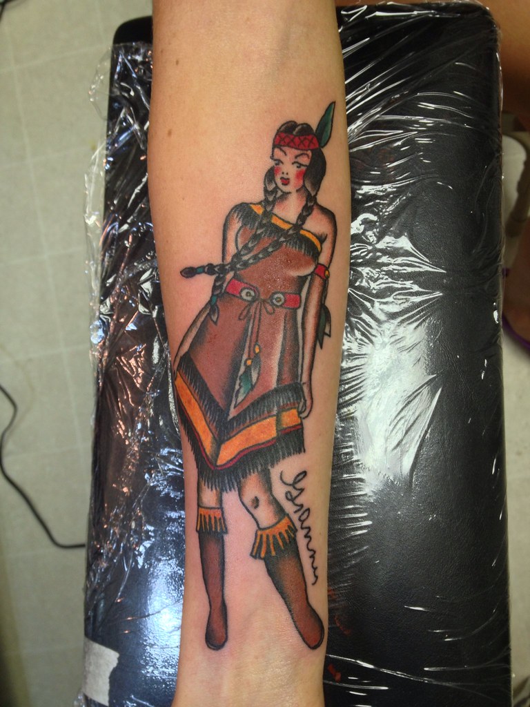 Native American Indian Girl Pin-up tattoo by KeelHauled Mi… | Flickr