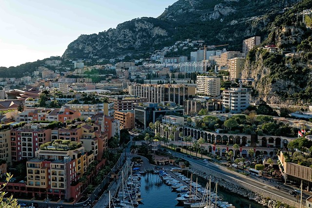 View of luxury yachts in harbor of Monaco.