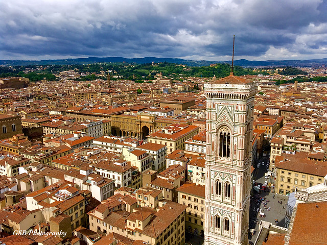 Florence from the Duomo, with the Bell Tower