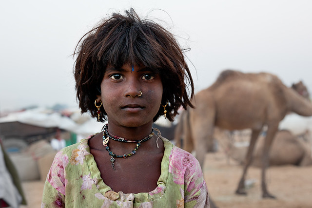 A Nomad Girl at the Pushkar Camel Fair
