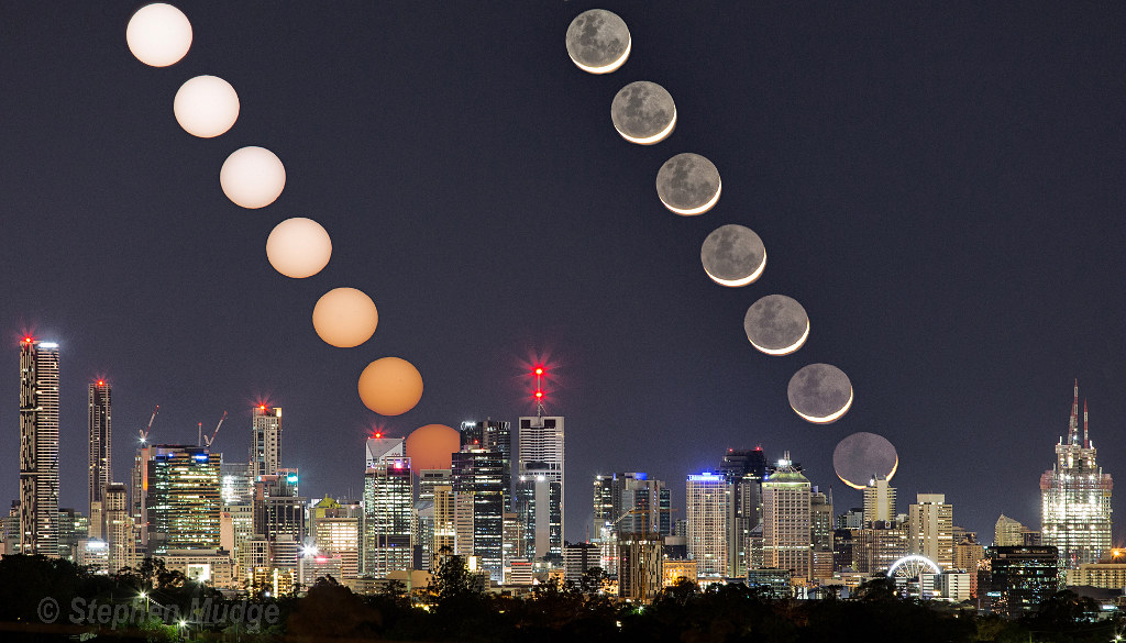 Moonrise and Sunrise over Brisbane-repro