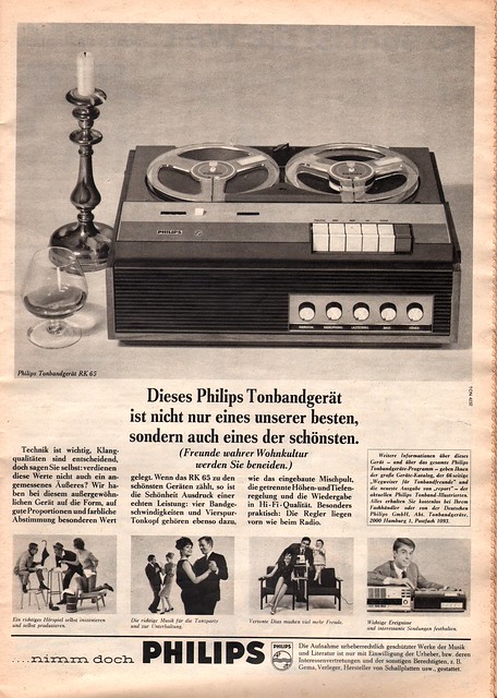 1965 - Philips Tonband-Tape Recorder Ad