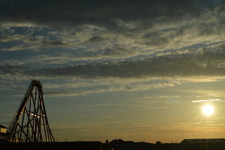 The Silhouette of the Millennium Roller Coaster
