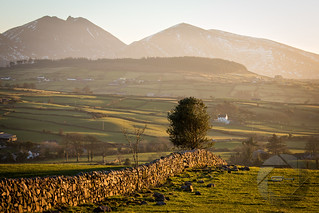 Last light over the Mountains of Mourne