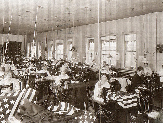 Flag Factory: Making United States Flags, 1913