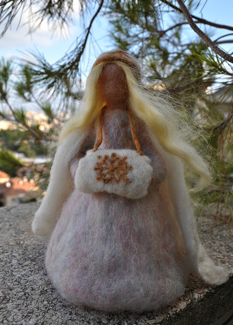 Needle felted Waldorf Winter Doll. ]