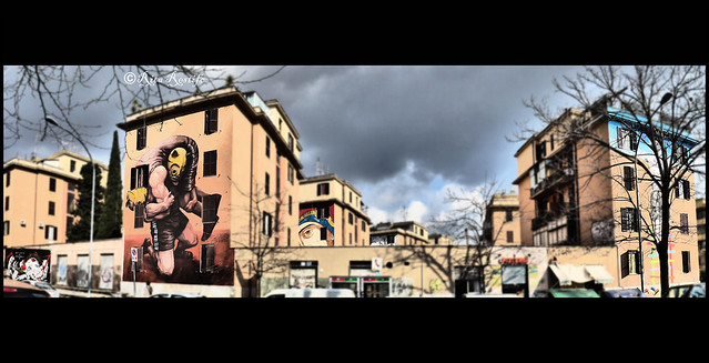 Roma. Tor Marancia. Street art. Caratoes, Jaz, Mr.Klevra, Moneyless and Seth. For Big City Life