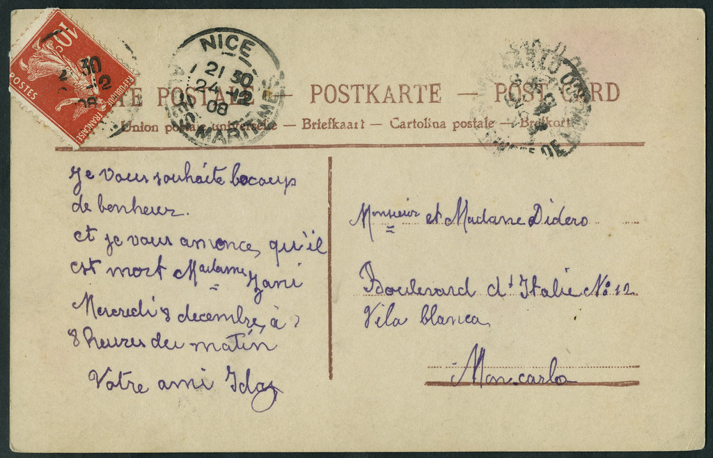 Archiv E648 Weihnachtskarte, Frankreich, Nizza vom 24. Dez… | Flickr