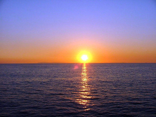 Sun Setting Over Newport Beach - Dec 2004.