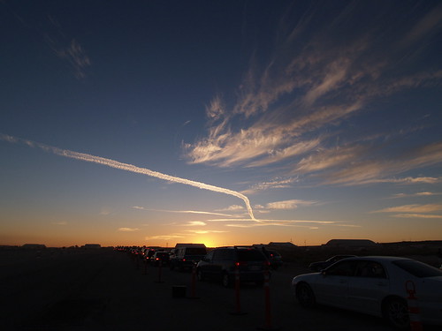 sunset sky geotagged traffic desert airshow edwards e1 edwardsairforcebase geo:lat=34949659 geo:lon=117883301