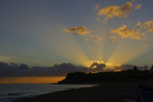 sunset italy beach selinunte marinella