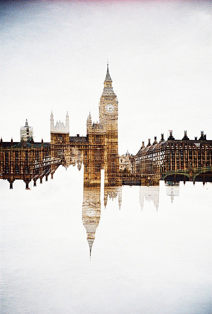 Houses of Parliament double exposure