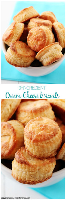 3-Ingredient Cream Cheese Biscuits - Tender little cuties with millions of flaky layers that melt in your mouth! Super easy and fast to make! cinnamonspiceandeverythingnice.com