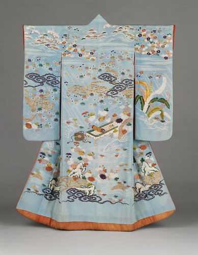Furisode with Imagery Alluding to the Noh Play Kikujido LA… | Flickr