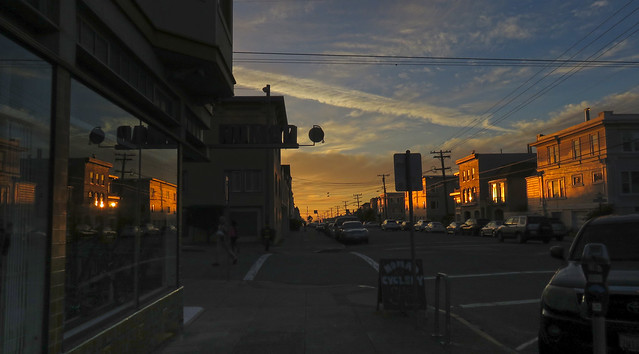 Sunset on Irving St; The Sunset, San Francisco (2015)