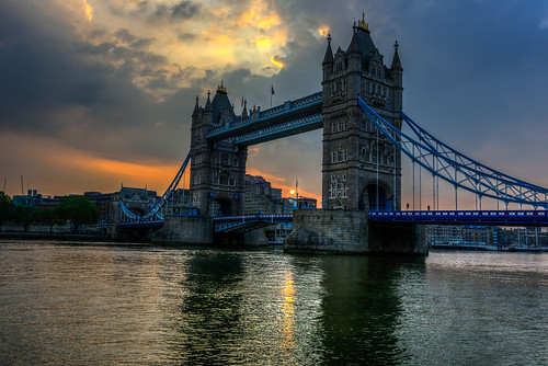 london thames towerbridge sunrise river