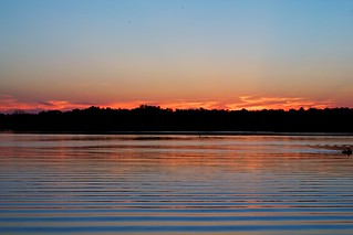 sunset at crab orchard lake