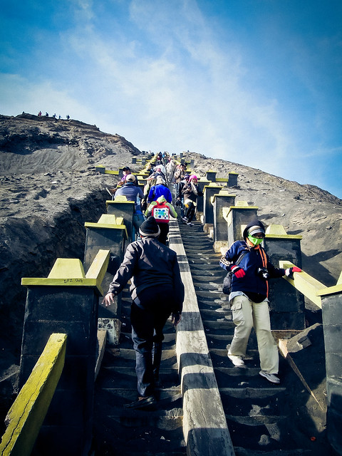 Stairs to the crater