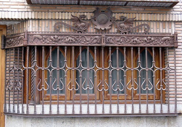 An iron window guard, Toledo, Spain