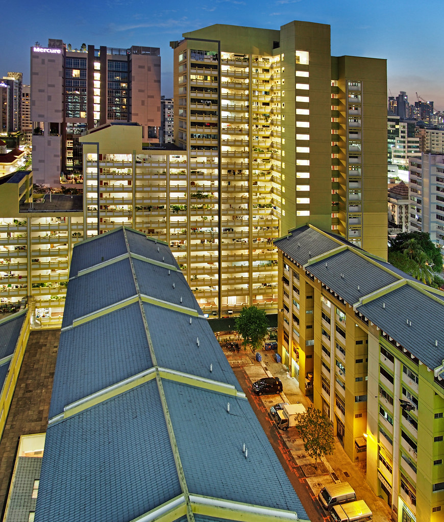 An old housing estate in the heart of Bugis district