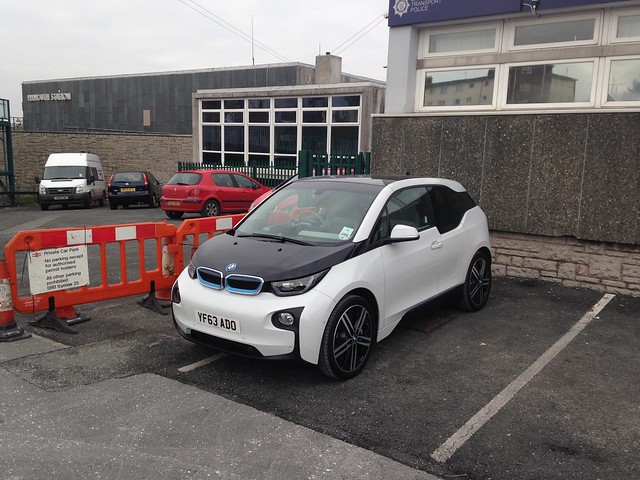 Picked up from Plymouth railway station in the amazing new BMW i3