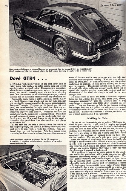 Dove GTR4 Triumph TR4 Conversion Road Test 1963 (4)