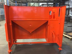 Industrial cart coated orange.