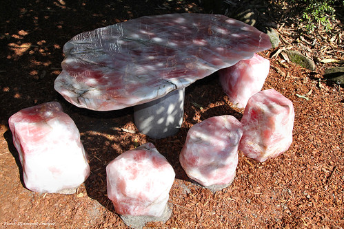 sculpture table australia nsw northcoast rosequartz mullumbimby crystalcastle tableseats shambhalagardens