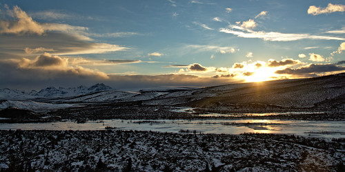 winter sunset ice alaska river frozen savage denalinationalpark