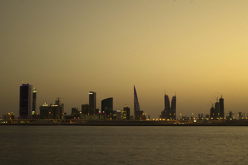 IMG_0538 by RJ Photos UK, bahrain middleeast night lights skyline sunset bahrainworldtradecenter travel canon