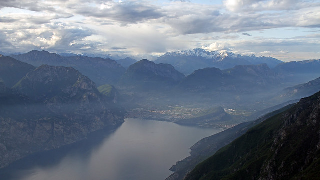 The northern sector of the Lake Garda and the Brenta Group in the background