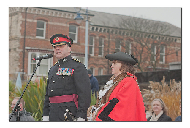 2nd Battalion Duke of Lancasters Regiment : Homecoming Parade - Lytham St Annes - Lancashire : Square Inspection by Fylde Mayor Councillor Linda Nulty :