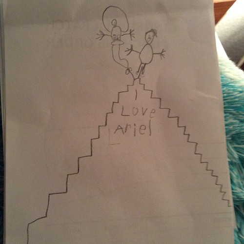 The wedding cake Braniac designed for his and Ariel's wedding. I hope it's water proof.  ;) #littlemermaid #kidsofinstagram #mobsociety | by Saras_A_Momx5