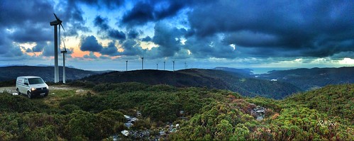 sunrise landscape paisaje galicia amanecer windturbine windfarm eolico