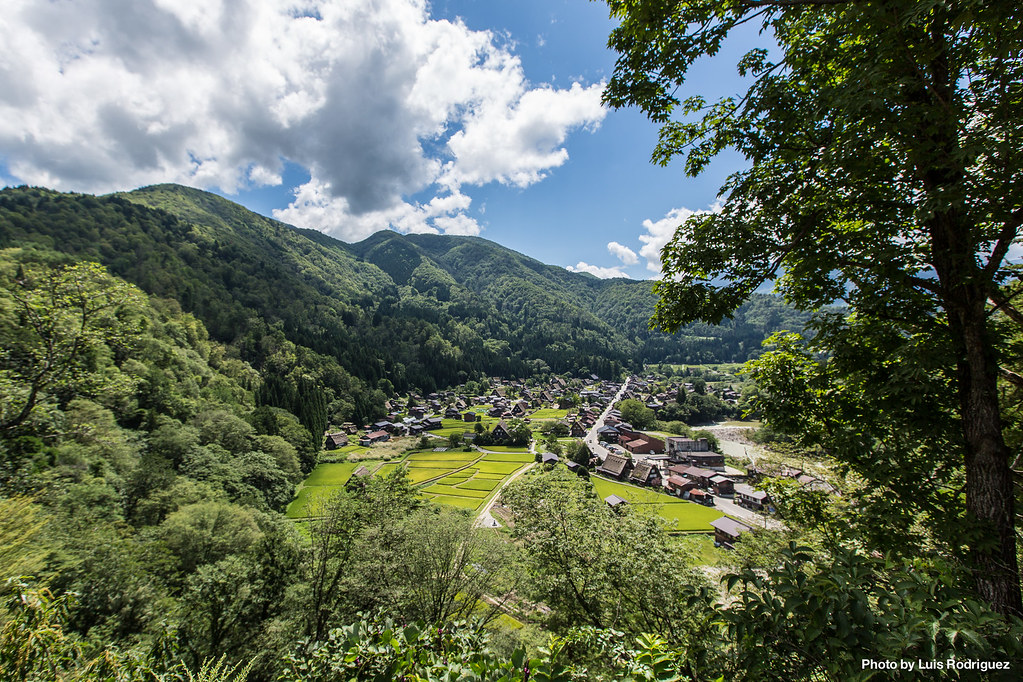 Vista de Shirakawago en su valle