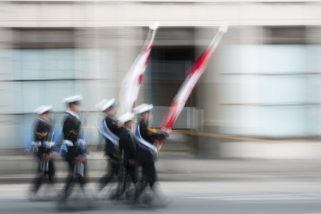 Cadets on Parade, motion blur impression, V2