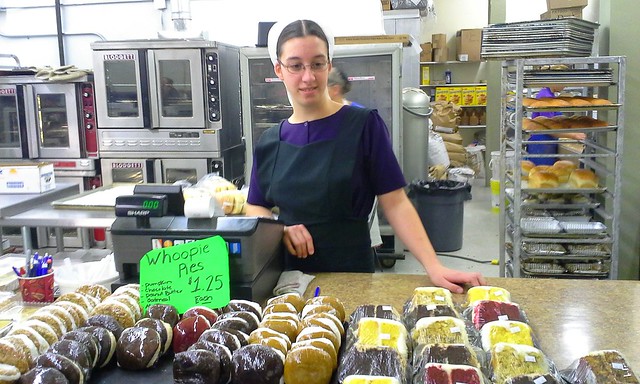 Amish Woman Selling Baked Goods