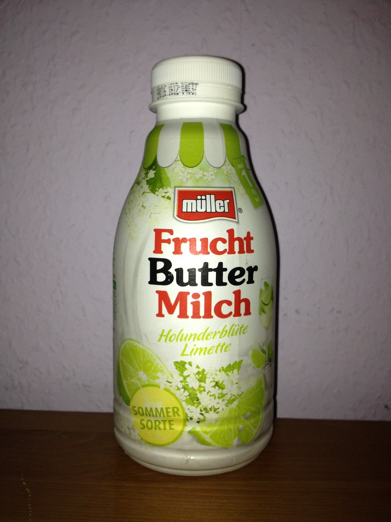 Müller Frucht Buttermilch | Sommersorte Holunderblüte Limett… | Flickr