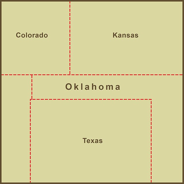 A Map of the Strange, Slavery-defined Border of Oklahoma’s Panhandle