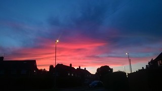 Sunset Over Leeds 14 , West Yorkshire , England , UK