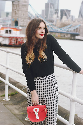 Gingham Topshop Trousers Brit Stitch Outfit | What Olivia Did | Flickr