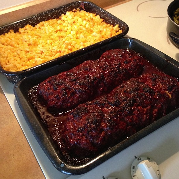 Meat loaf and cheesy potatoes!