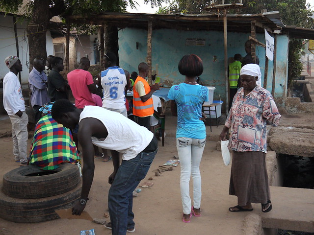 Early Morning at a Polling Station in Bissau on Election Day