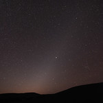Zodiacal Light Pretty bright last night as the skies were beautifully still and dark ! What a shame my mount refused to work ...
Spica is the bright star amongst the zodiacal light.