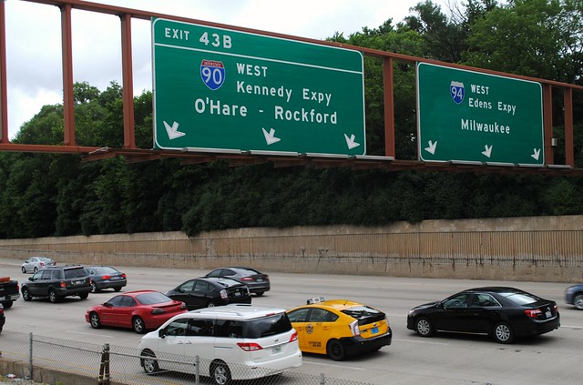 The Kennedy and Edens Expressway junction.