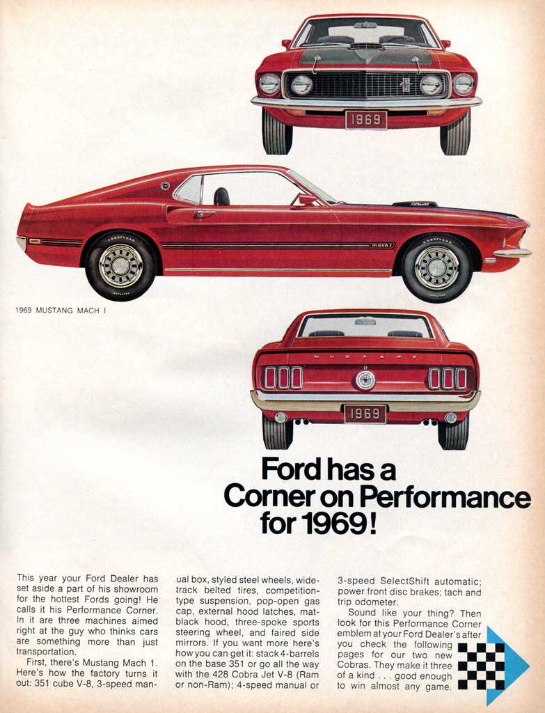 1969 Ford Mustang Mach 1 Advertising Hot Rod Magazine Octo… | Flickr