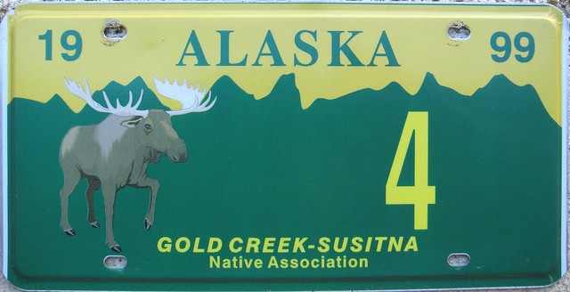 Gold Creek Susitna 1999 Indian Chief License Plate